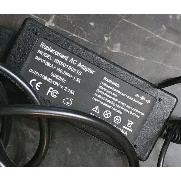 Replacement AC Adapter SK90190215 Input 100-240-1.3 A 50/60 Hz Output 19V 2.15A - Picture 7 of 7